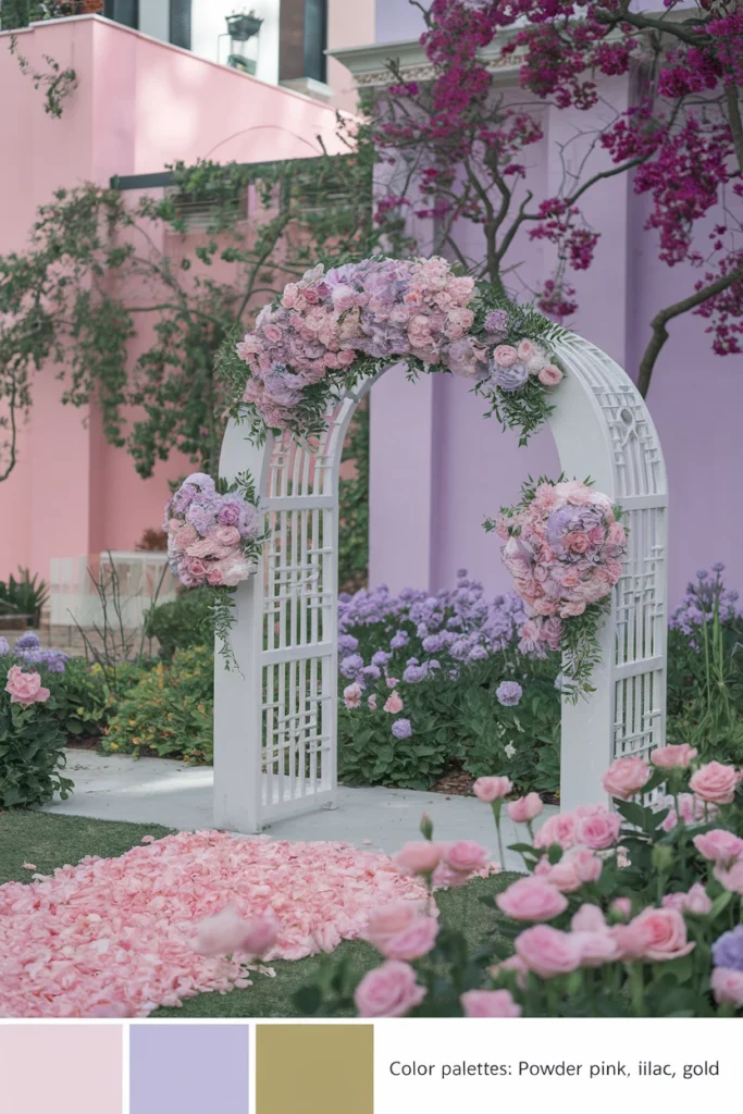 a flower-adorned archway
